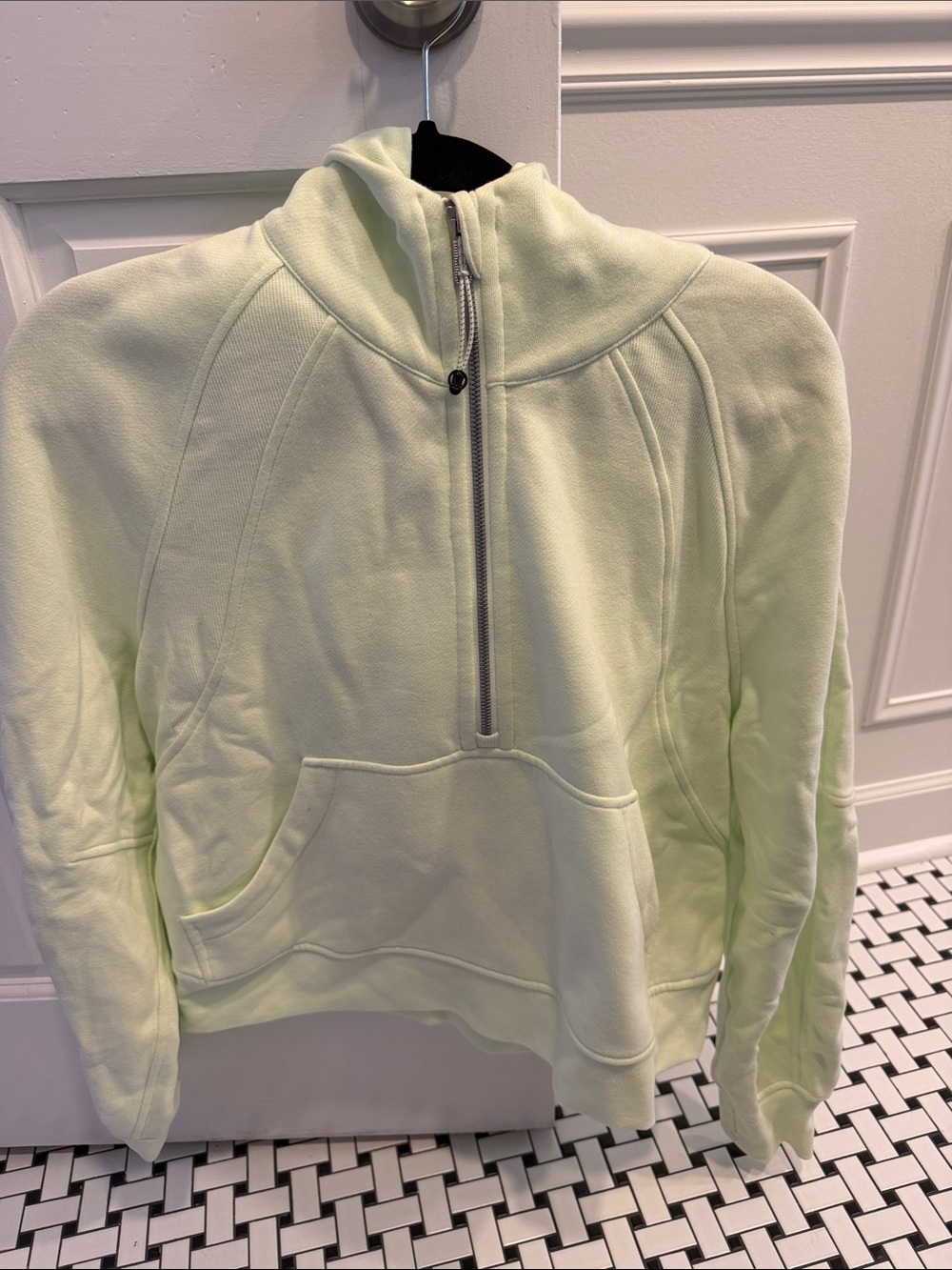 lululemon athletica Light Green Half-Zip Funnel Neck Pullover